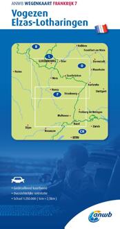Wegenkaart - landkaart 7 Vogezen, Elzas-Lotharingen | ANWB Media