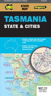 Wegenkaart - landkaart 719 Tasmania State & Cities | UBD Gregory's