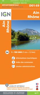Wegenkaart - landkaart 721300 Ain - Rhône | IGN - Institut Géographique National