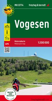 Wegenkaart - landkaart 774 Motorkarte Vogesen | Freytag & Berndt