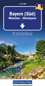 Wegenkaart - landkaart 8 Bayern (Sud) | Kümmerly & Frey