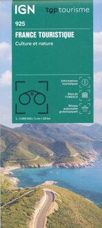 Wegenkaart - landkaart 925 France Touristique Frankrijk | IGN - Institut Géographique National