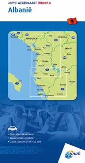 Wegenkaart - landkaart Albanië 1:250.000 | ANWB Media