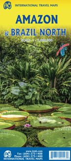 Wegenkaart - landkaart Amazon & Brazil North | ITMB