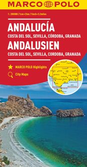 Wegenkaart - landkaart Andalusien- Costa del Sol - Seville - Cordoba - Granada (Andalusië) | Marco Polo