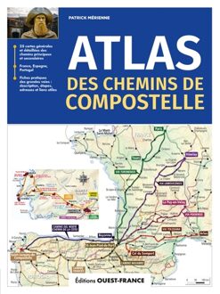 Wegenkaart - landkaart Atlas des chemins de Compostelle | Editions Ouest-France