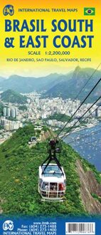 Wegenkaart - landkaart Brazilië - Brasil South & East Coast | ITMB