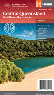 Wegenkaart - landkaart Explorer Map Central Queensland | Hema Maps