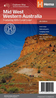 Wegenkaart - landkaart Explorer Map Mid West Western Australia - West Australië | Hema Maps