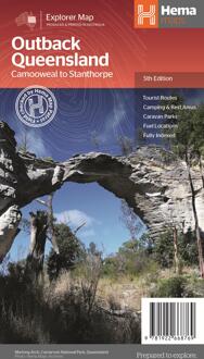 Wegenkaart - landkaart Explorer Map Outback Queensland | Hema Maps