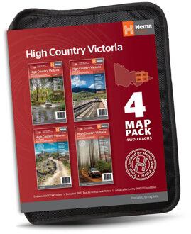 Wegenkaart - landkaart Explorer Map Victoria High Country map pack 4-set | Hema Maps