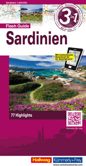Wegenkaart - landkaart Flash Guide Sardinien - Sardinië | Hallwag
