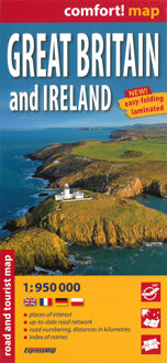Wegenkaart - landkaart Great Britain, Ireland - Groot-Brittannië / Ierland | ExpressMap