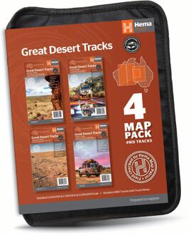 Wegenkaart - landkaart Great Desert Tracks 4 Map Pack | Hema Maps
