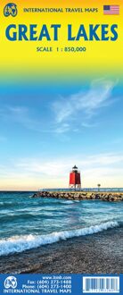 Wegenkaart - landkaart Grote Meren Regio USA/Canada | ITMB