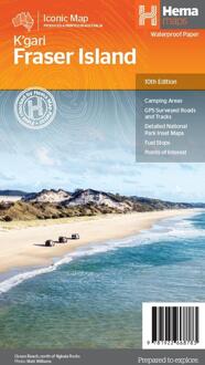 Wegenkaart - landkaart Iconic Map Fraser Island - Australië | Hema Maps