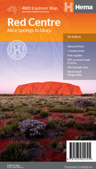 Wegenkaart - landkaart Iconic Map The Red Centre - Alice Spring to Uluru - Australië | Hema Maps
