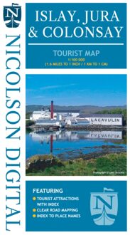Wegenkaart - landkaart Islay, Jura & Colonsay Tourist Map | Nicolson