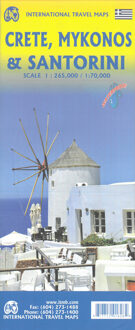 Wegenkaart - landkaart Kreta, Mykonos & Santorini / Oostelijke Middellandse zee cruising | ITMB