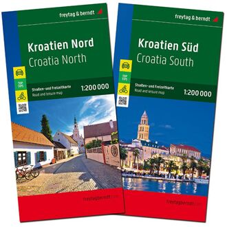 Wegenkaart - landkaart Kroatië Noord + Zuid | Freytag & Berndt