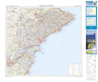 Wegenkaart - landkaart Mapa Provincial Alicante | CNIG - Instituto Geográfico Nacional