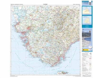 Wegenkaart - landkaart Mapa Provincial Cadiz | CNIG - Instituto Geográfico Nacional