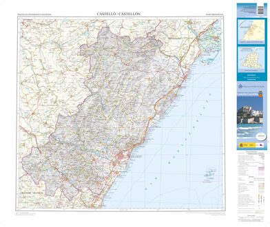 Wegenkaart - landkaart Mapa Provincial Castellon | CNIG - Instituto Geográfico Nacional