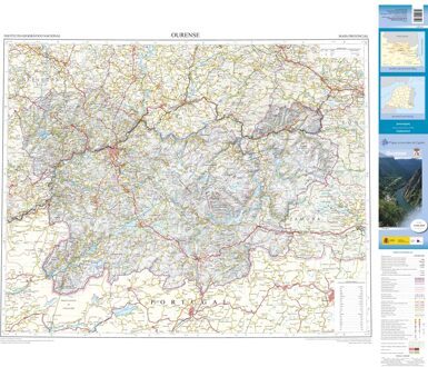 Wegenkaart - landkaart Mapa Provincial Ourense | CNIG - Instituto Geográfico Nacional