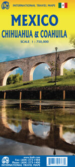 Wegenkaart - landkaart Mexico - Chihuahua & Coahuila | ITMB