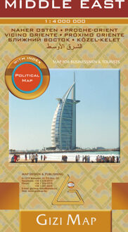 Wegenkaart - landkaart Middle East Political - Midden-Oosten Politiek | Gizi Map