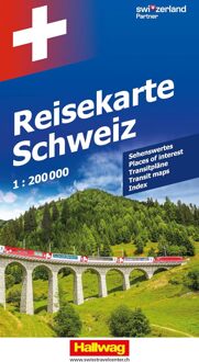 Wegenkaart - landkaart Neue Reisekarte Schweiz 1:200.000 - Zwitserland | Hallwag