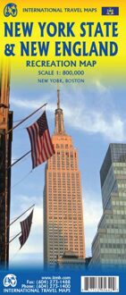 Wegenkaart - landkaart New England and New York State | ITMB