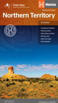 Wegenkaart - landkaart Northern Territory state map | Hema Maps