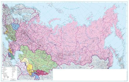 Wegenkaart - landkaart Oost Europa - Rusland | 125 x 87 cm | Freytag & Berndt