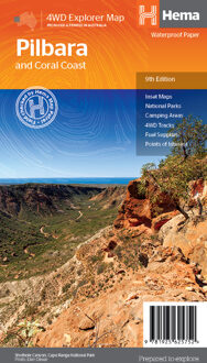 Wegenkaart - landkaart Pilbara and the Coral Coast | Hema Maps