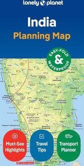 Wegenkaart - landkaart Planning Map India | Lonely Planet