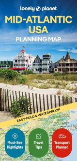 Wegenkaart - landkaart Planning Map Mid-Atlantic USA | Lonely Planet