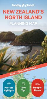 Wegenkaart - landkaart Planning Map New Zealand's North Island - noordereiland Nieuw Zeeland | Lonely Planet