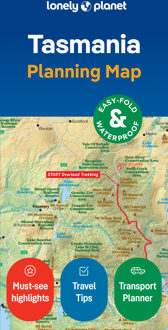 Wegenkaart - landkaart Planning Map Tasmania | Lonely Planet