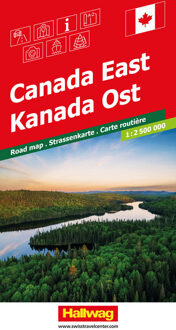 Wegenkaart - landkaart Road maps Canada Oost | Hallwag