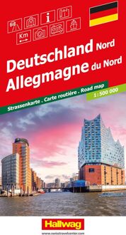 Wegenkaart - landkaart Road maps Deutschland Nord - Duitsland Noord | Hallwag