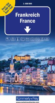 Wegenkaart - landkaart Road maps Frankrijk Noord+Zuid | Kümmerly & Frey