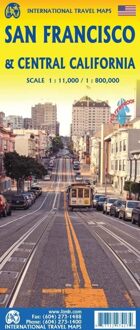 Wegenkaart - landkaart San Francisco & Californië centraal | ITMB