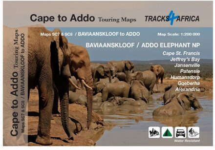 Wegenkaart - landkaart SC7-SC8 Baviaanskloof to Addo | Tracks4Africa