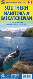 Wegenkaart - landkaart Southern Manitoba & Saskatchewan | ITMB