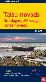 Wegenkaart - landkaart Talsu novads. - Talsi & omgeving | Jana Seta