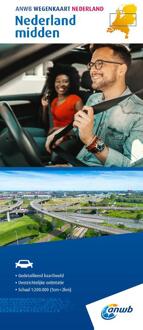 Wegenkaart - landkaart Wegenkaart Nederland Midden | ANWB Media