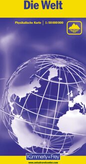 Wegenkaart - landkaart Welt fys. | Kümmerly & Frey