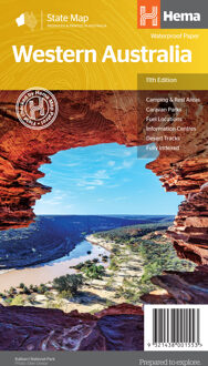 Wegenkaart - landkaart Western Australia state map | Hema Maps