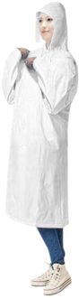 Wegwerp Anti-Epidemie Antibacteriële Eva Plastic Hoodies Uitloper Stofdicht Isolatie Toga W/Gezicht Cover Beschermende Kleding 1stk wit A